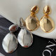 Metal water drop earrings