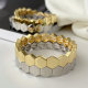 Metal heart elastic bracelet