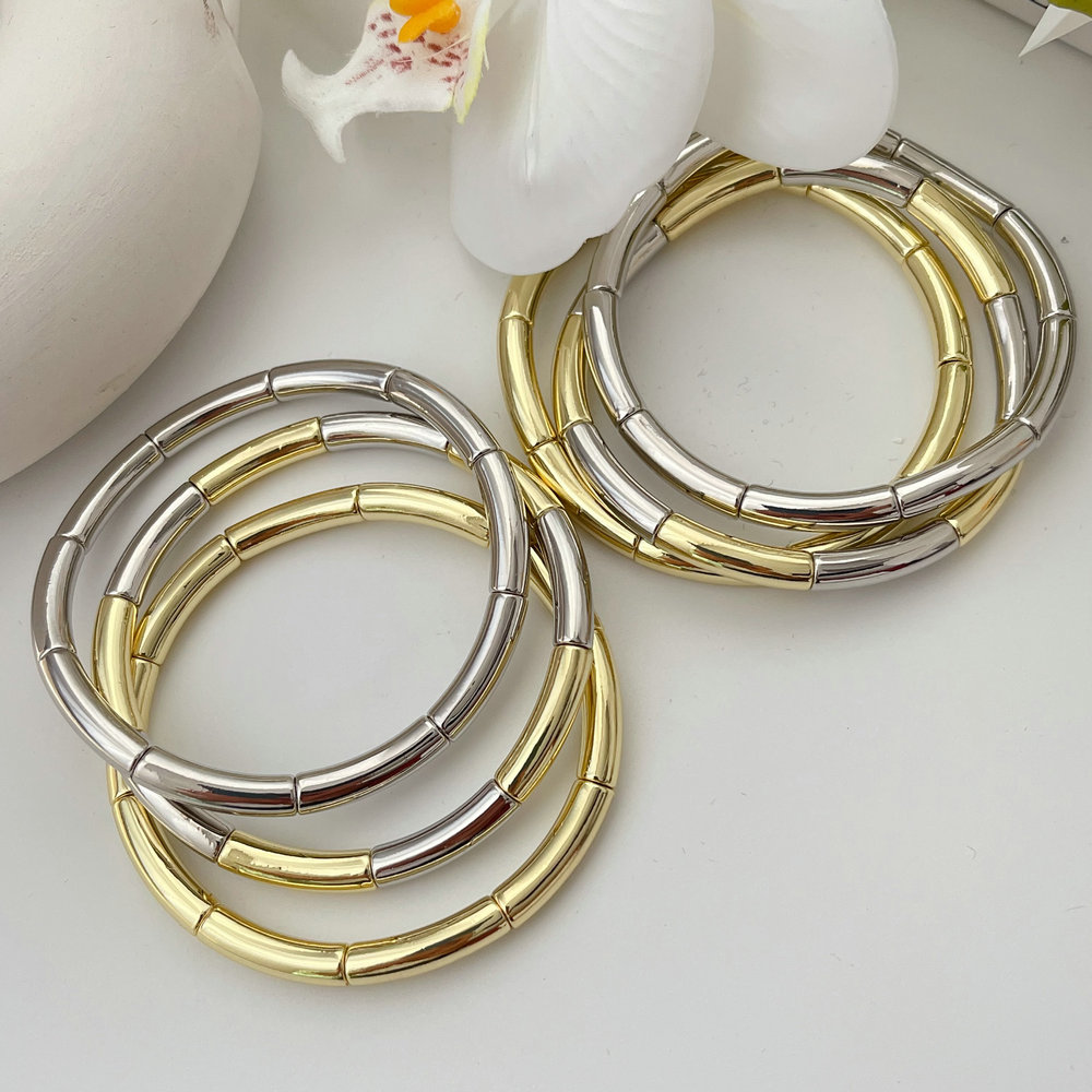 Metal Bamboo elastic bracelet