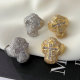 Pave zircon cross ring