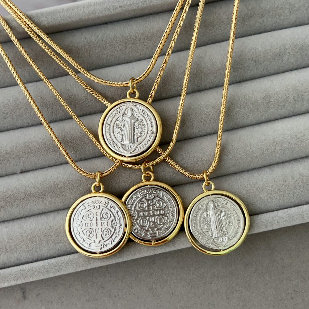 religious charm pendant necklace