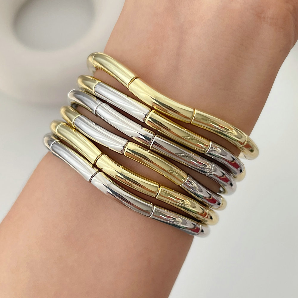 Metal Bamboo elastic bracelet