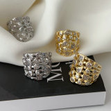 Pave chunky zircon ring