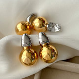 Bicolor ball drop earrings