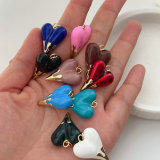 Enamel heart pendant