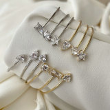 Simple zircon square bangle