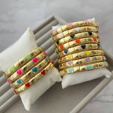 Enamel heart bracelet
