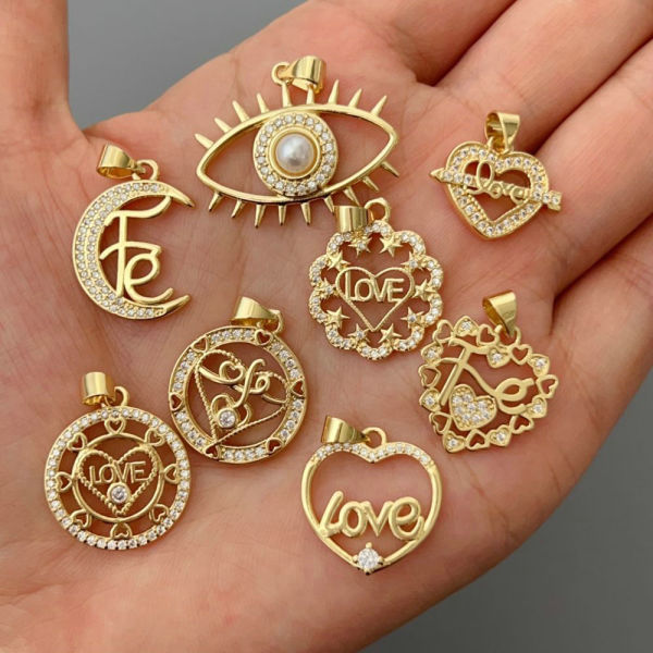 Pave eye charm