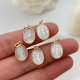 Mop shell oval charm