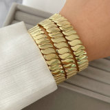 Metal fashion wave elastic bracelet