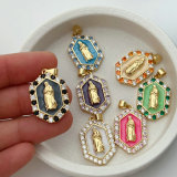 Enamel vigin maria charm