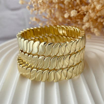 Metal fashion wave elastic bracelet