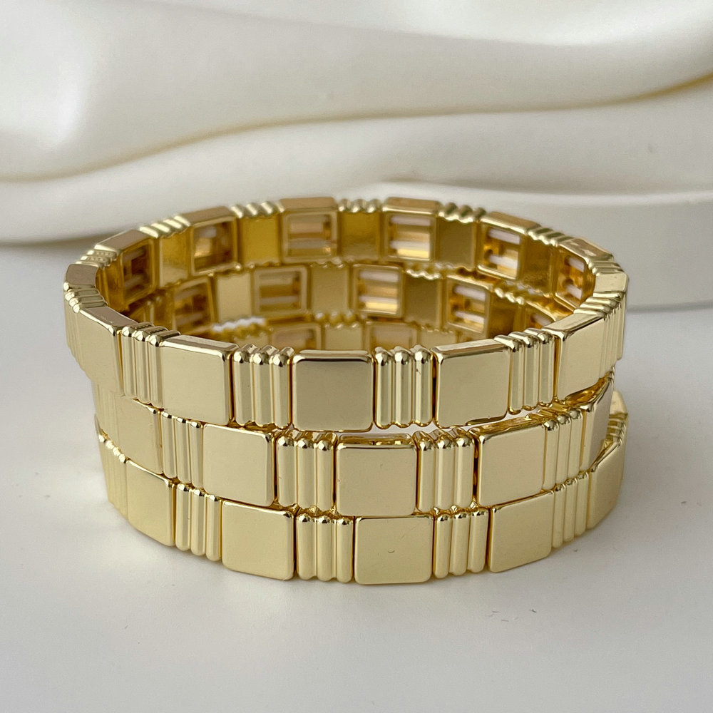 Metal fashion elastic bracelet