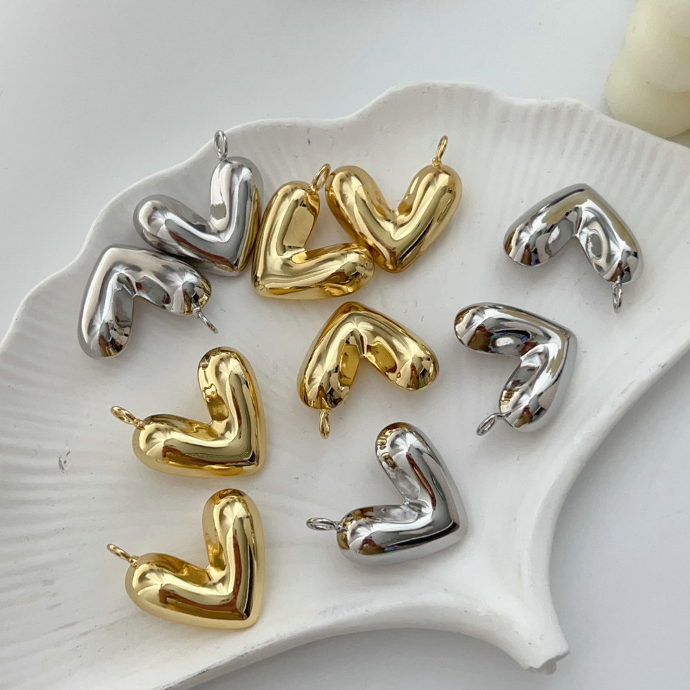Metal heart charm