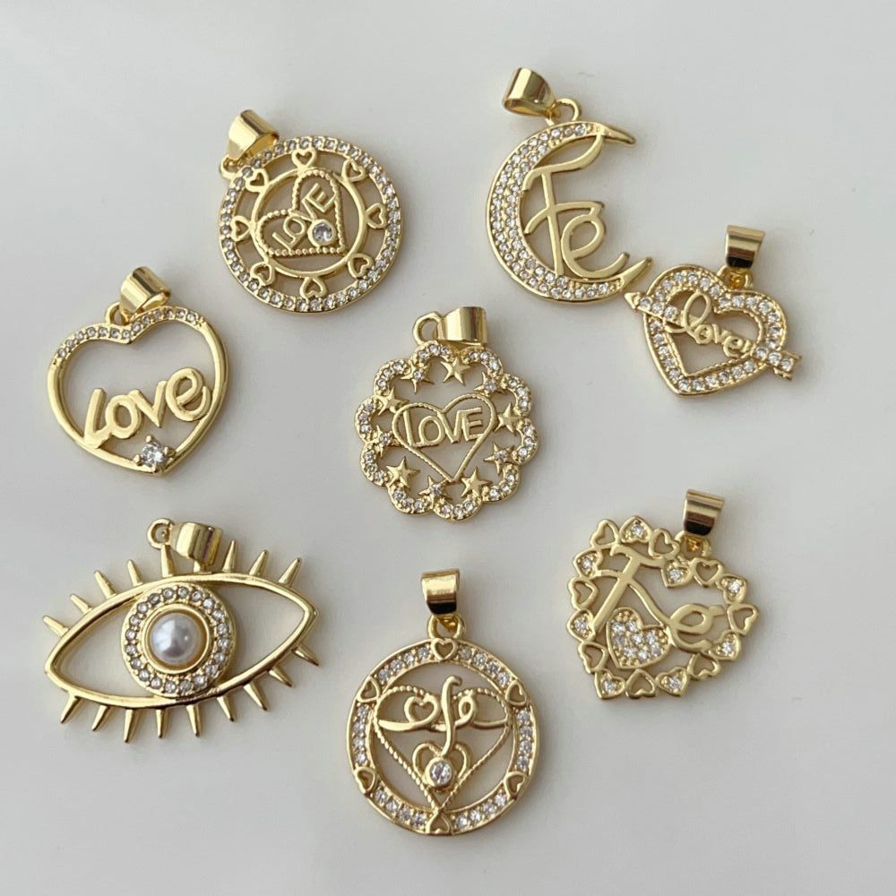 Pave eye charm