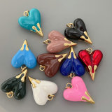 Enamel heart pendant