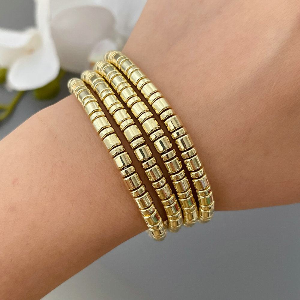 Metal fashion elastic bracelet