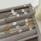 Simple zircon star bangle