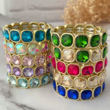Chunky sqaure charm elastic bracelet
