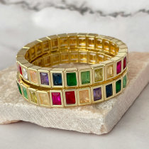 Colorful zircon stone bracelet