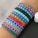 Fashion round charm elastic bracelet