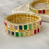 Colorful zircon stone bracelet
