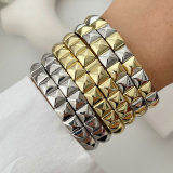 Metal square charm bracelet