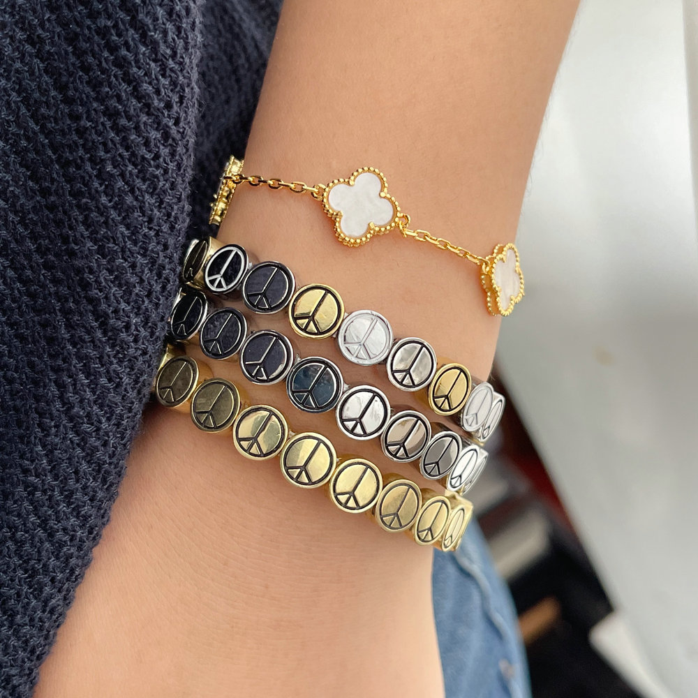 Peace logo bracelet