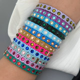 Fashion round charm elastic bracelet