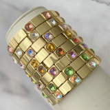Fashion square charm elastic bracelet