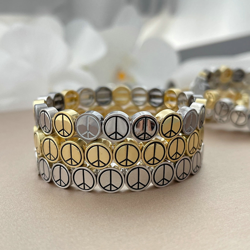 Peace logo bracelet