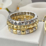 Metal square charm bracelet