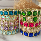 Chunky sqaure charm elastic bracelet