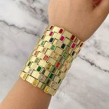 Fashion metal square charm bracelet
