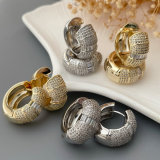 Chunky pave zircon hoop
