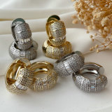Chunky pave zircon hoop
