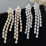 Fashion pave zircon party earrings