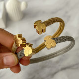 Stainless steel bear cuff