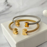 Stainless steel bear cuff