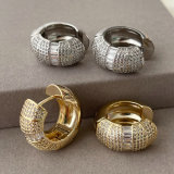 Chunky pave zircon hoop