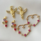 Heart cross angela charm