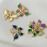 Enamel butterfly charm