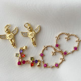 Heart cross angela charm