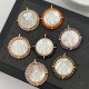 Round shell religious pendant