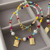 Colorful chinese crystal bead with charm