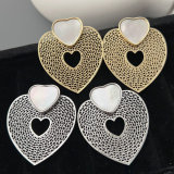Chunky heart shell earrings