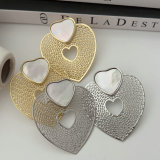 Chunky heart shell earrings