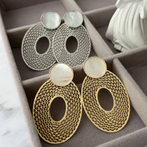 Chunky oval shape earrings