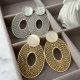 Chunky oval shape earrings