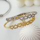 Pave heart bangle